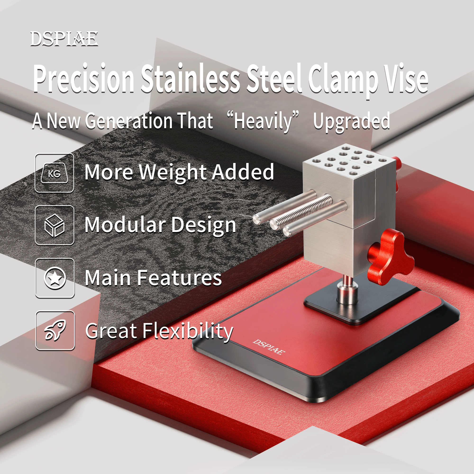 DSPIAE - AT-TV Precision Stainless Steel Clamp Vise