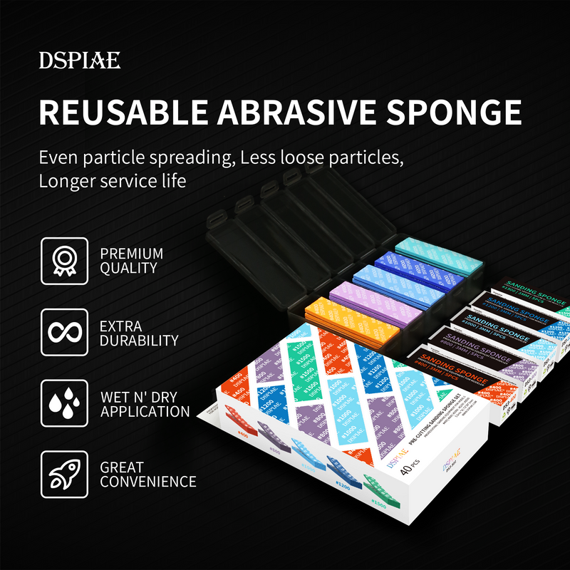 DSPIAE - DS3 Reusable Sanding Sponges, 3mm thickness (6 Options)