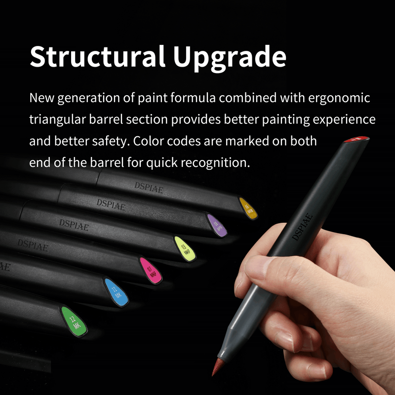 DSPIAE - MKM Soft Tipped Markers - Metallic Series (8 Colors)