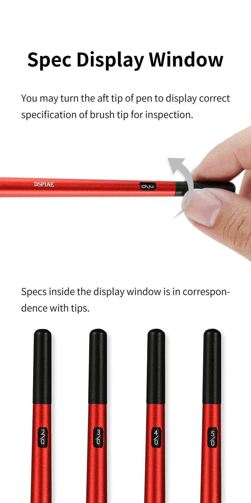 DSPIAE - AT-FB Interchangeable Fine Tip Brush (4 Colors)