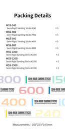 DSPIAE - MSS Semi-Rigid Sanding Sticks (7 Options)