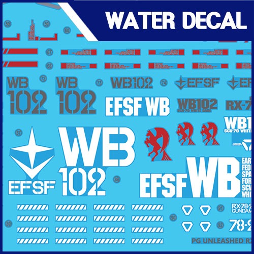 Delpi Decal - PG Unleashed RX-78-2 Water Decal (4 Types)
