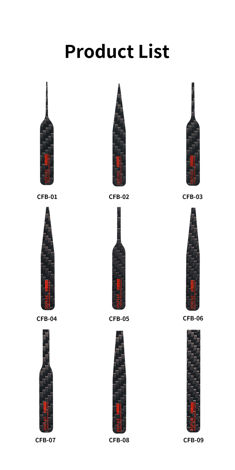 DSPIAE - Irregular Carbon Fiber Sanding Sticks (Set of 3, 3 Options)