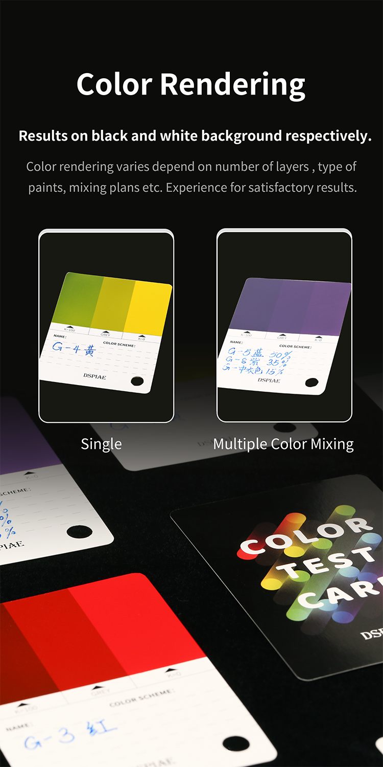 DSPIAE - CC-01 Model Paint Color Test Card