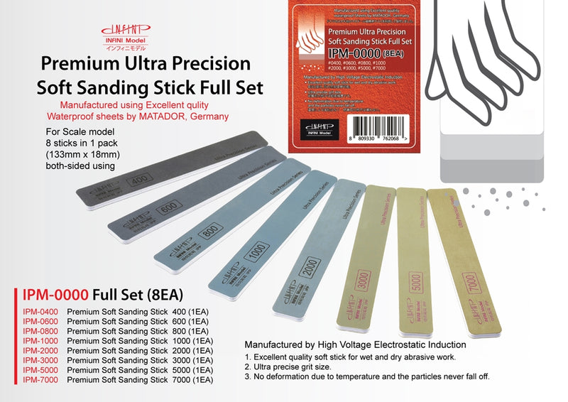 Infini - Premium Soft Sanding Stick (Matador), Full Set
