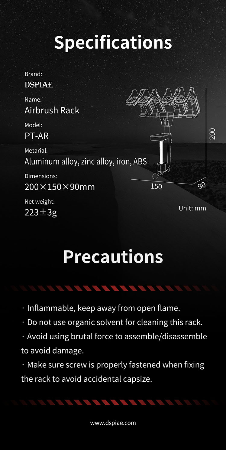DSPIAE - PT-AR Airbrush Rack