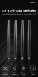 DSPIAE - MKM Soft Tipped Markers - Metallic Series (8 Colors)