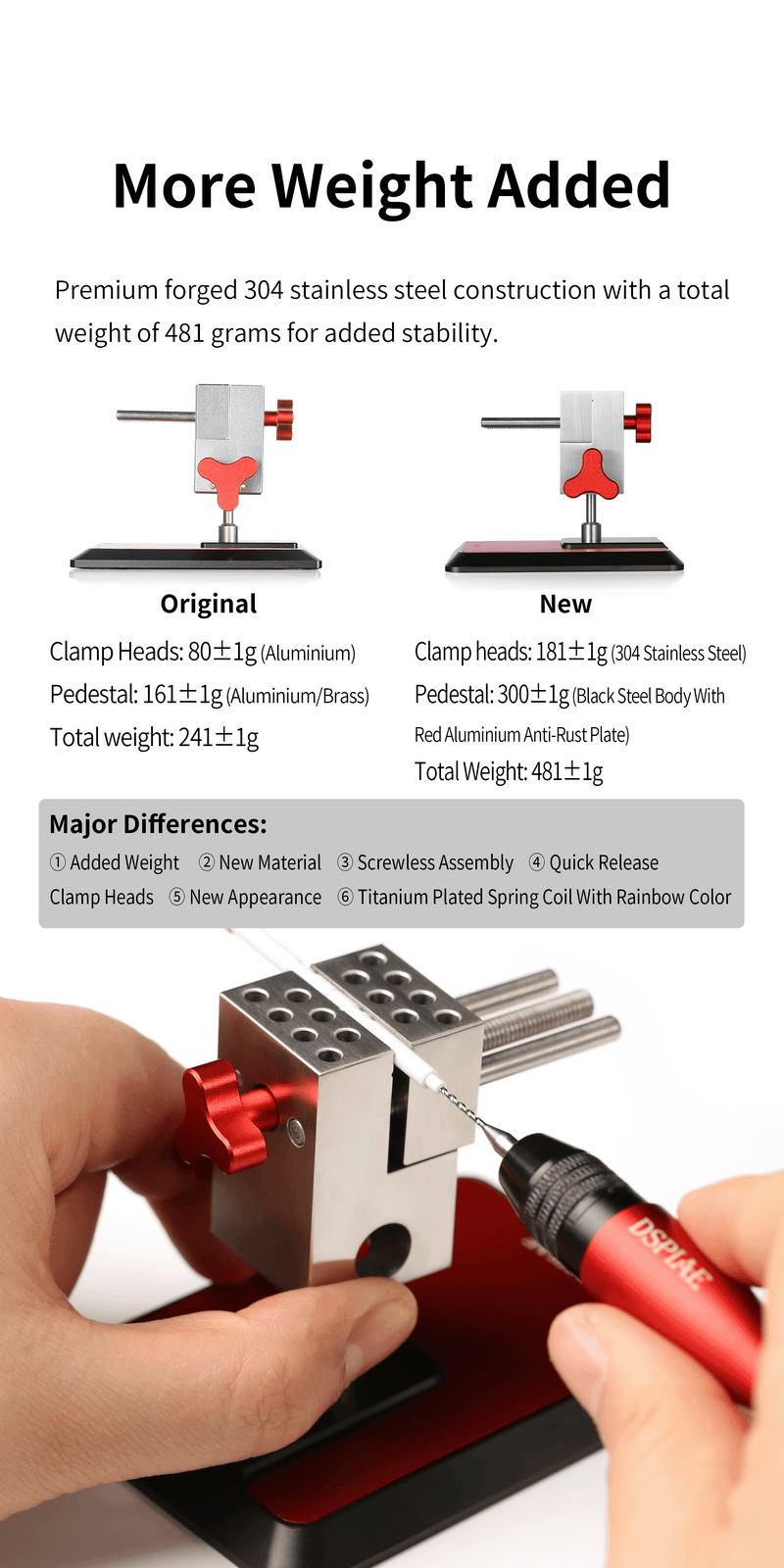 DSPIAE - AT-TV Precision Stainless Steel Clamp Vise