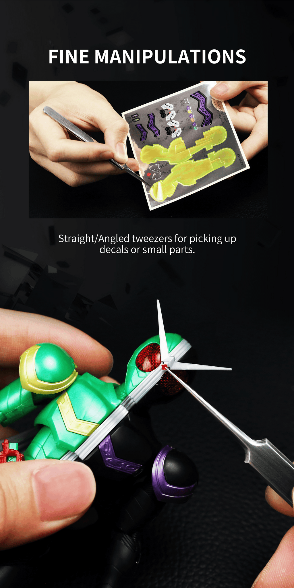 DSPIAE TC-S01 DEPARTURETOOL Pliers Tweezers Sanding Board COMBO SET Model  Making Tool Retrofit Collage Gundam Hobby DIY Tool
