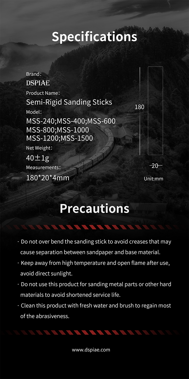 DSPIAE - MSS Semi-Rigid Sanding Sticks (7 Options)