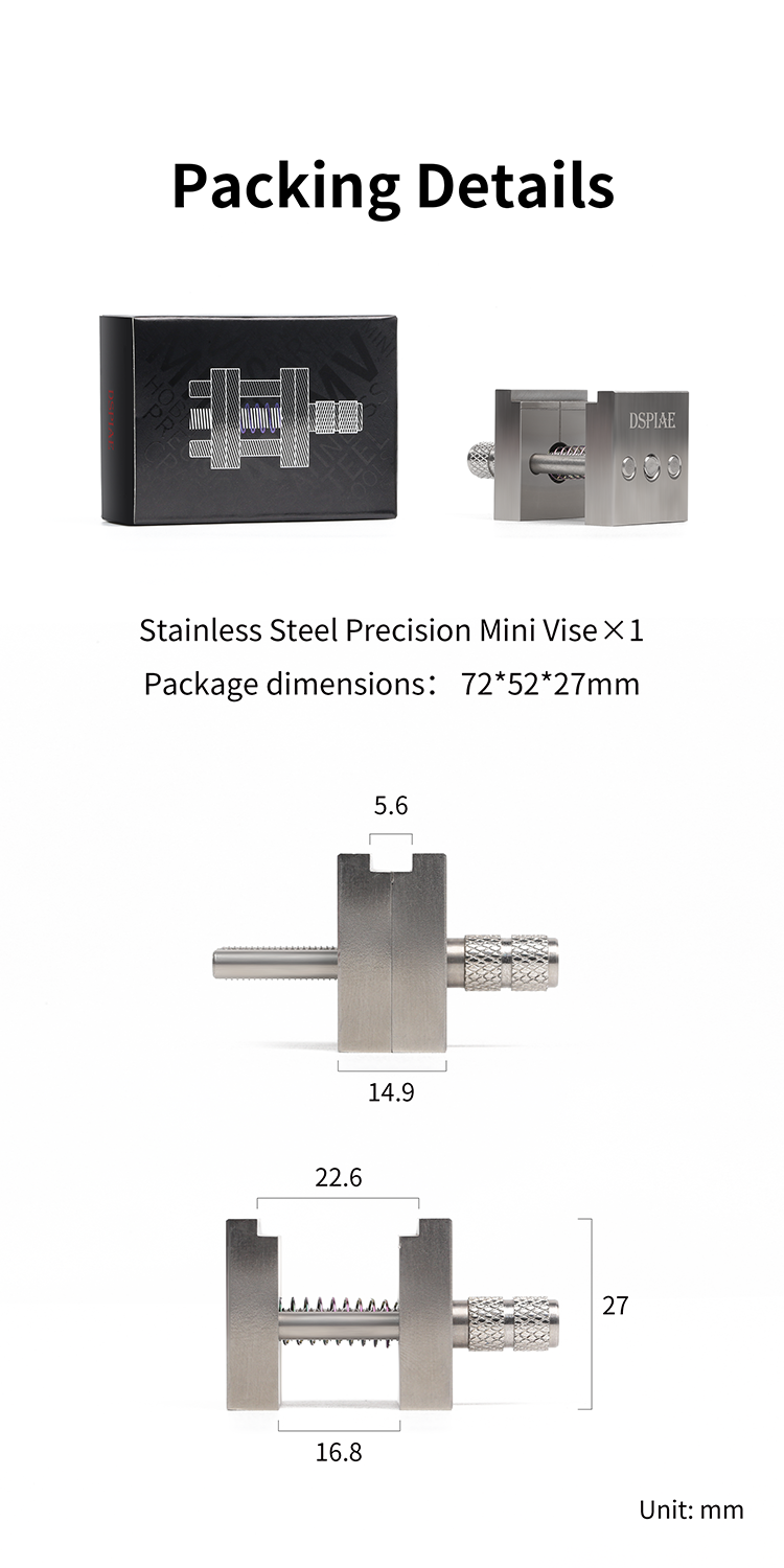 DSPIAE - AT-MV Stainless Steel Precision Mini Vise