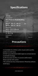 DSPIAE - BB Brass Rods for Model Customization (6 Sizes)