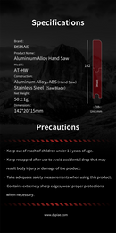 DSPIAE - AT-HW Aluminum Alloy Hand Saw