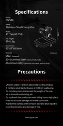 DSPIAE - AT-TV Precision Stainless Steel Clamp Vise