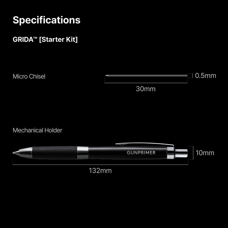 GUNPRIMER - GRIDA Premium Scribing Set [Starter Kit]