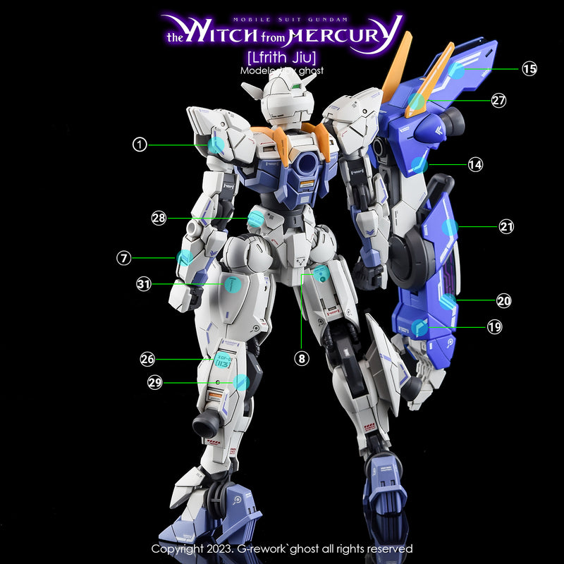 G-REWORK - Custom Decal - [HG] [Witch from Mercury] Gundam Lfrith Jiu