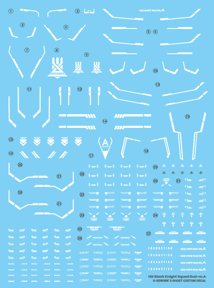 G-REWORK - Custom Decal - [HG] [SEED] B.K.S RUD-RO ( Series selectable )