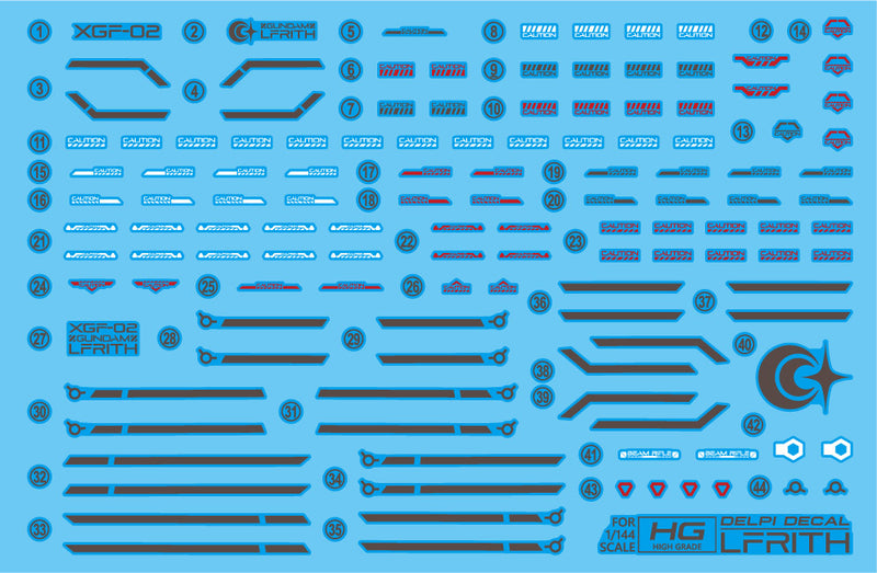 Delpi Decal - HG LFRITH Water Decal (2 Types)