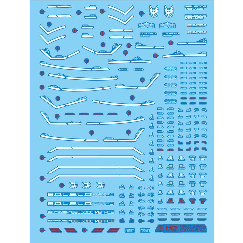 Delpi Decal - HG Gelgoog Menace Water Decal