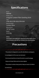 DSPIAE - Irregular Carbon Fiber Sanding Sticks (Set of 3, 3 Options)