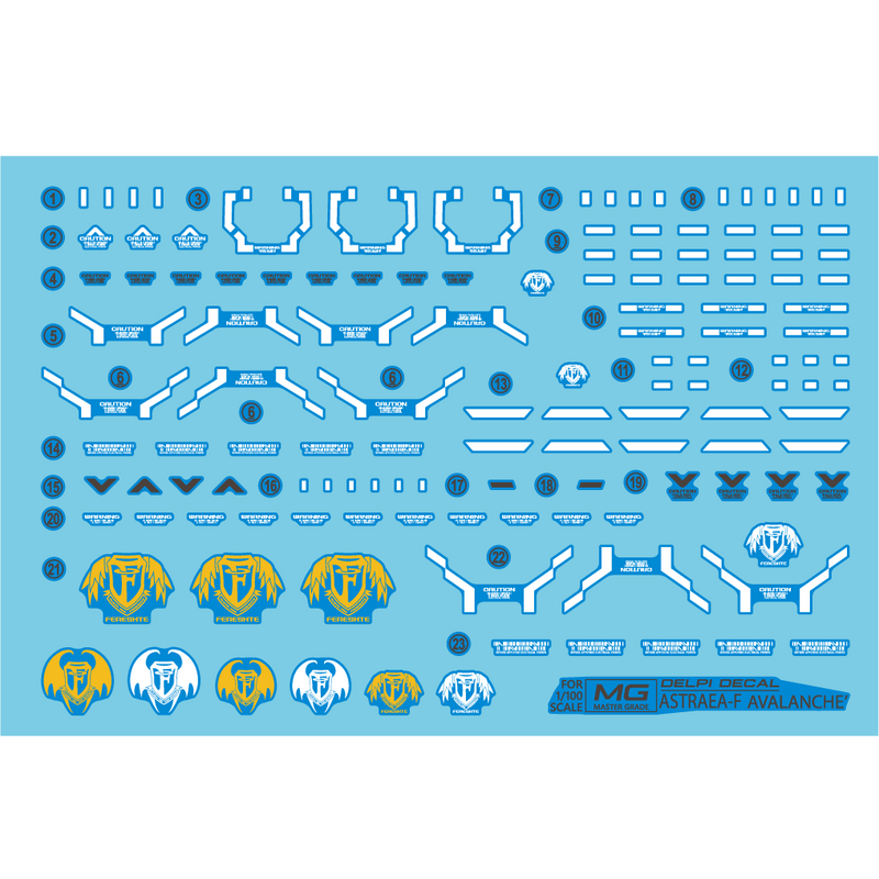 Delpi Decal - MG ASTREA TYPE-F AVALANCHE WATER DECAL (Normal)