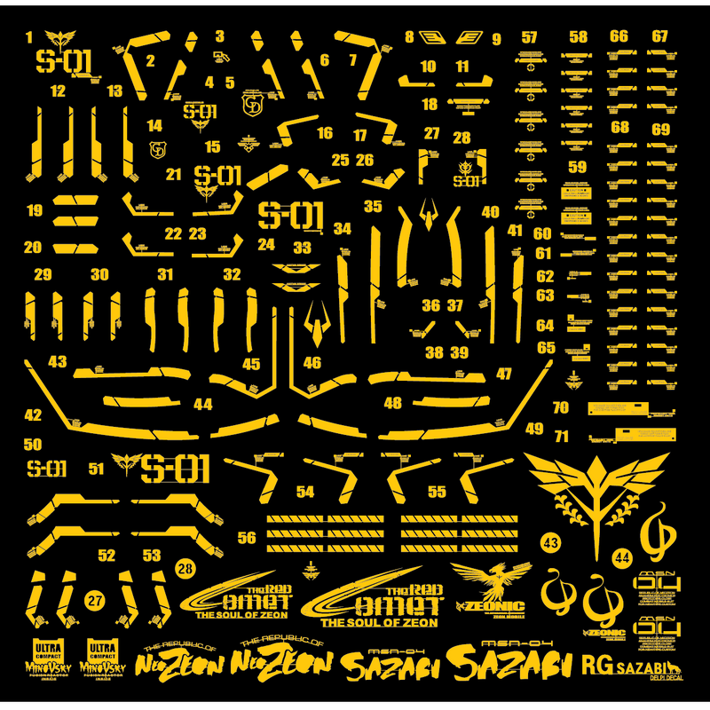 Delpi Decal - RG SAZABI GOLD Metal Sticker