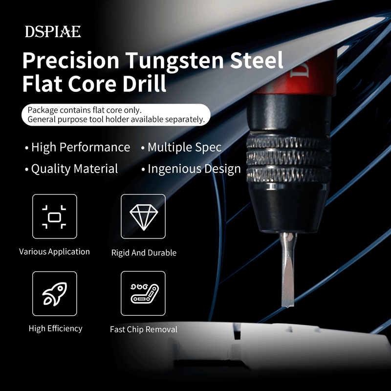 DSPIAE - FB Precision Tungsten Flat Core Drill (4 Sizes)