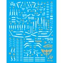 Delpi Decal - RG Sazabi White & Gold part Holo Water Decal (3 Types)