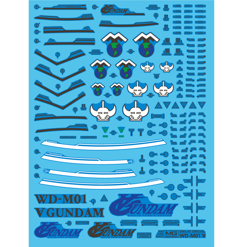 Delpi Decal - MG TURN A WATER DECAL (2 Types)