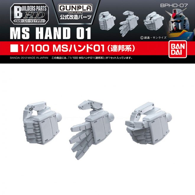 Builders Parts 1/100 HD-07 EFSF MS Hand 01