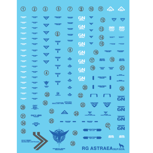Delpi Decal - RG Astraea Water Decal