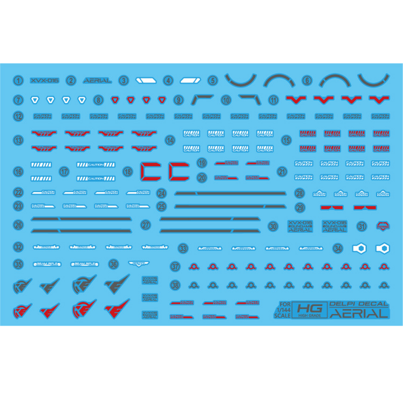 Delpi Decal - HG Aerial Water Decal (2 Types)
