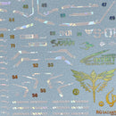 Delpi Decal - RG Sazabi White & Gold part Holo Water Decal (3 Types)