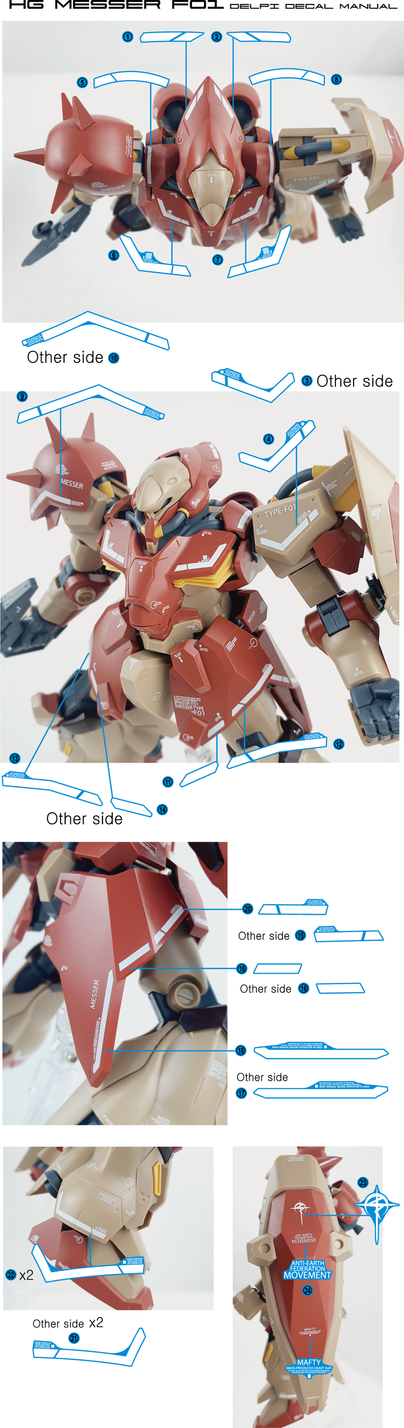 Delpi Decal - HG Messer F01 Water Decal (3 Types)