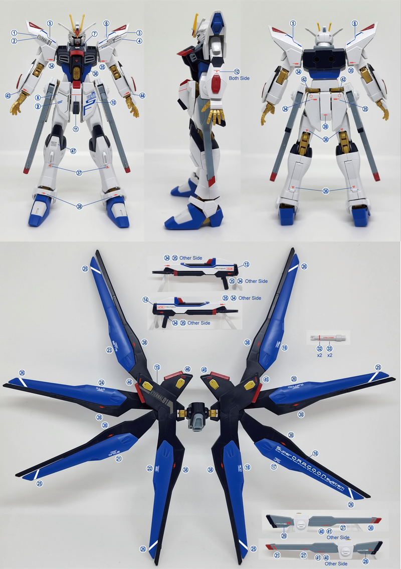 Delpi Decal - HGCE STRIKE FREEDOM WATER DECAL (2 Types)