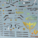 Delpi Decal - RG Sazabi White & Gold part Holo Water Decal (3 Types)