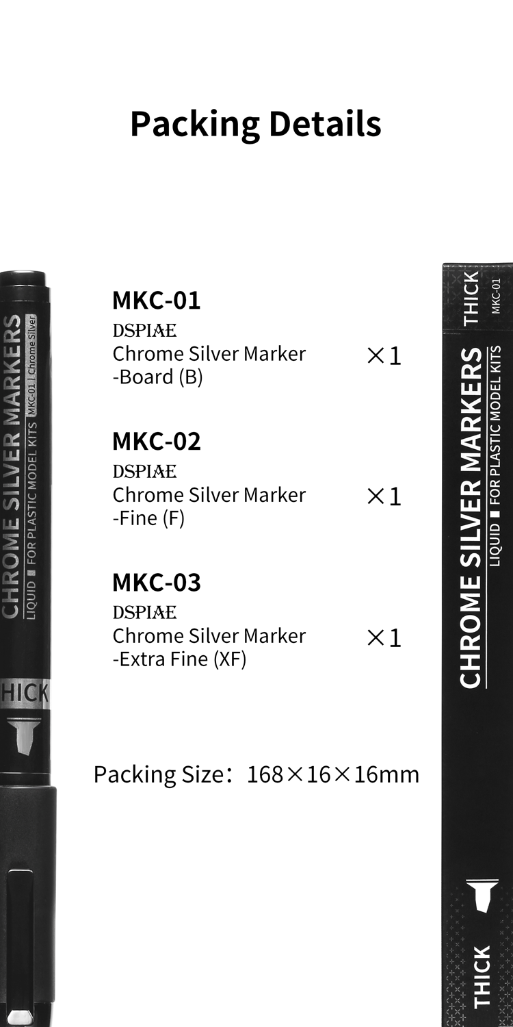 MKC Chrome Silver Markers DSPIAE - Zeonmarket