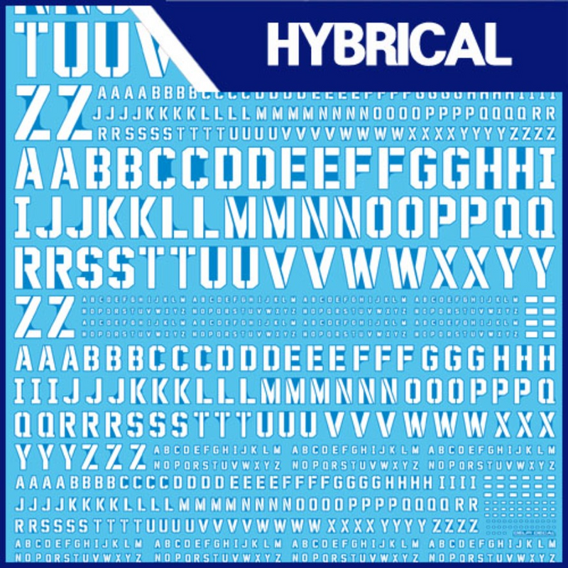Delpi Decal - ALPHABET UNIVERSAL WATER DECAL / HYBRICAL (4 Types)