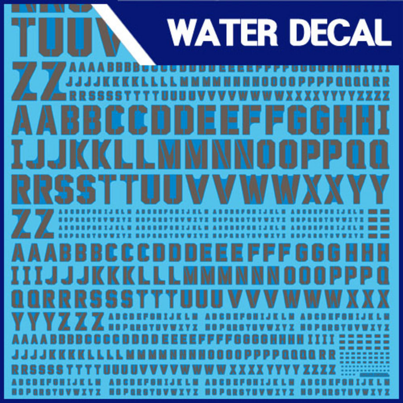 Delpi Decal - ALPHABET UNIVERSAL WATER DECAL / HYBRICAL (4 Types)