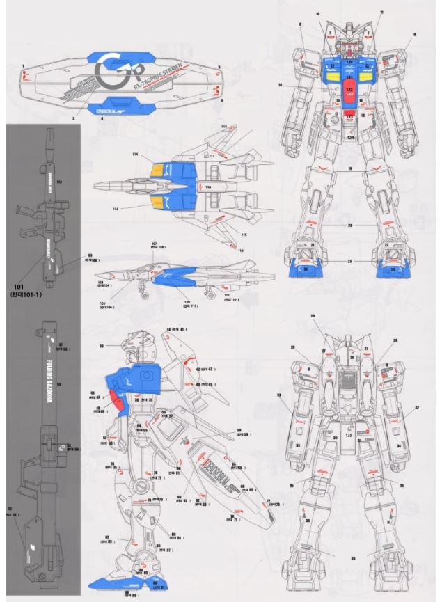 Delpi Decal - MG RX-78 GP03S Stamen Water Decal