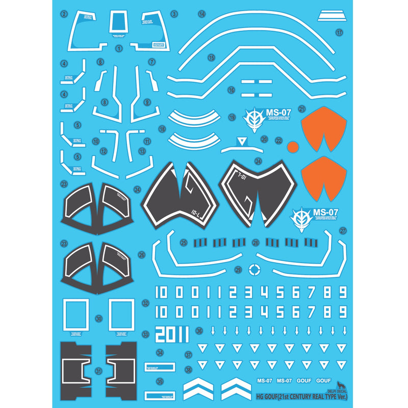 Delpi Decal - HG GOUF 21ST CENTURY REAL TYPE ver WATER DECAL