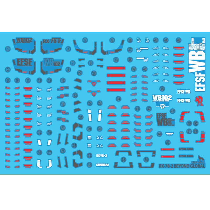 Delpi Decal - HG RX-78-2 Beyond Global Water Decal