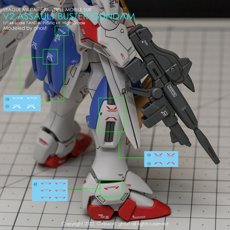 G-REWORK - Custom Decal - [HG] V2 Assault Buster Gundam