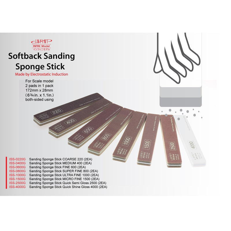 Infini - Sanding Sponge Stick, Full Set
