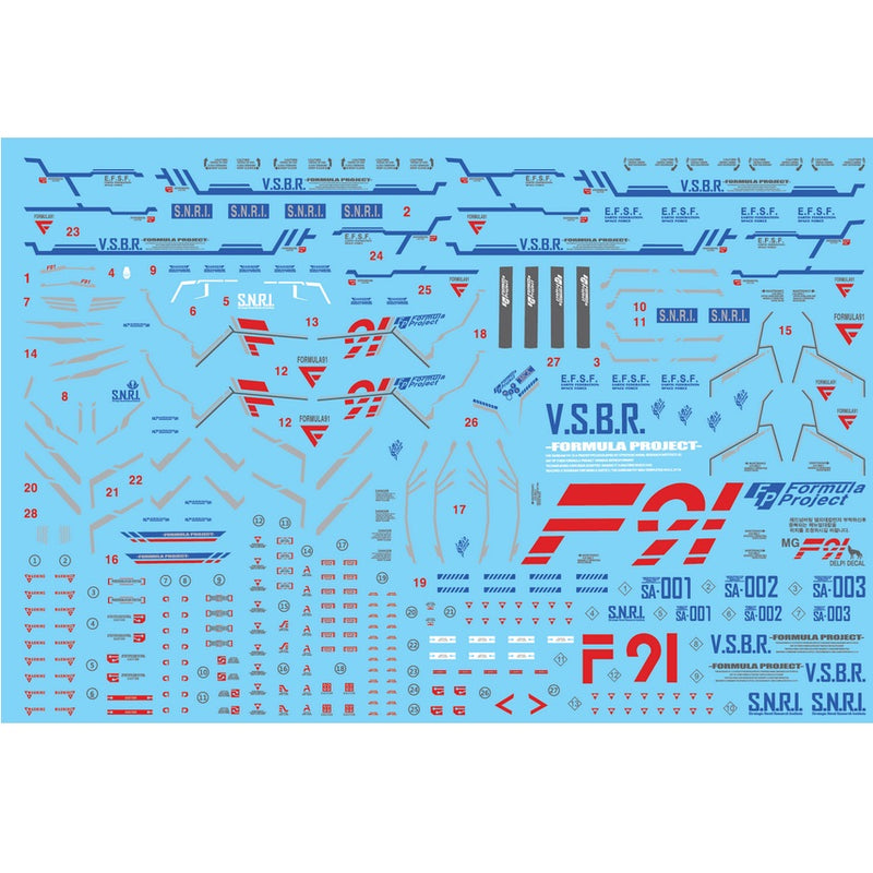 Delpi Decal - MG F91 WATER DECAL (2 Types)