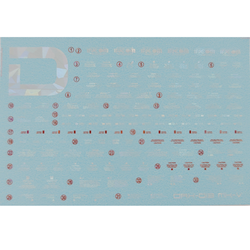 Delpi Decal - MG MK-V Water Decal (2 Types)