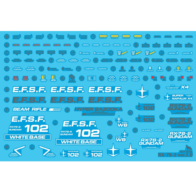 Delpi Decal - MG RX-78-2 2.0 Water Decal