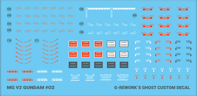 G-REWORK - Custom Decal - [MG] V2 GUNDAM Ver.ka