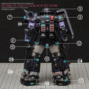 G-REWORK - Custom Decal - [MG] Black Tri-Stars Zaku 2.0