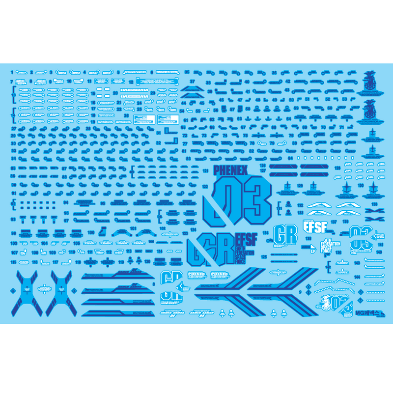 Delpi Decal - MG PHENEX HOLOGRAM BLUE WATER DECAL